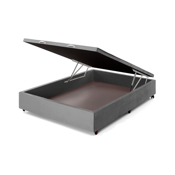 Base Box Baú Casal Newflex 42x138x188cm Cinza