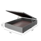 Base Box Baú Casal Newflex 42x138x188cm Cinza