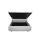 Base Box Baú Casal Sintético Branco - 39x138x188