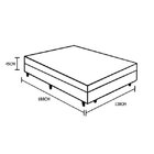 Base Box Baú Casal Sintético Branco - 39x138x188