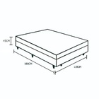 Base Box Baú Casal Sp Móveis Sintético Marrom - 39x138x188