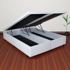 Base Box Baú King 193x203x42cm Em Courino Com Pistão A Gás Br