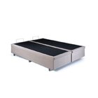 Base Box Baú King 193x203x42cm Em Suede Com Pistão A Gás Bege