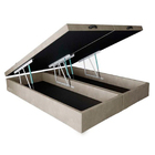 Base Box Bau King Bipartido Premium Santo Box Suede 47x192x20