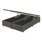 Base Box Baú Para  Colchão King Size 193x203x46cm Cinza Crist