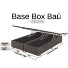 Base Box Baú Para  Colchão Queen Size Marrom 158x198x46cm Cri
