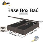 Base Box Baú Para  Colchão Queen Size Marrom 158x198x46cm Cri