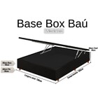 Base Box Baú Para Colchão Casal 138x188x46cm Preto Cristalflex