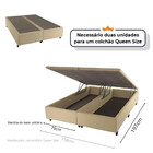 Base Box Baú Prince Sued 79cm x 197 x 41cm