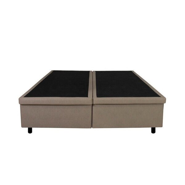 Base Box Baú Queen 158x198x42cm Courino Com Pistão A Gás Bege