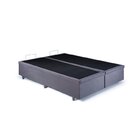 Base Box Baú Queen 158x198x42cm Suede Com Pistão A Gás Cinza