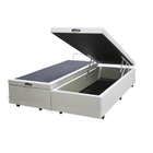 Base Box Baú Queen Bipartido Santo Box Sintético Branco 47x15