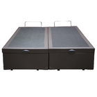 Base Box Baú Queen Bipartido Sp Móveis Sintético Marrom - 39x