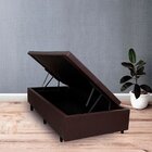 Base Box Baú Solteirão 96x203x34cm Corino Marrom
