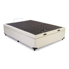 Base Box Baú Solteirão Sp Móveis Sintético Bege - 39x128x188