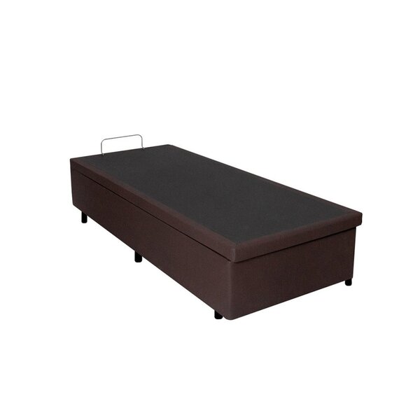 Base Box Baú Solteiro 69x188x42cm Courino Marrom