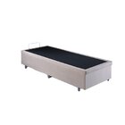 Base Box Baú Solteiro 79x198x42cm Suede Bege