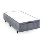 Base Box Baú Solteiro 88x188x35cm Merida Cinza