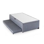 Base Box Baú Solteiro Com Colchão Auxiliar 88x188x48cm Detroi