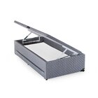 Base Box Baú Solteiro Com Colchão Auxiliar 88x188x48cm Detroi