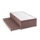 Base Box Baú Solteiro Com Colchão Auxiliar 88x188x48cm Detroi
