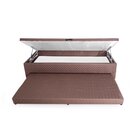Base Box Baú Solteiro Com Colchão Auxiliar 88x188x48cm Detroi