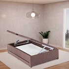 Base Box Baú Solteiro Com Colchão Auxiliar 88x188x48cm Detroi