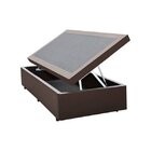 Base Box Baú Solteiro Sintético Marrom - 39x78x188