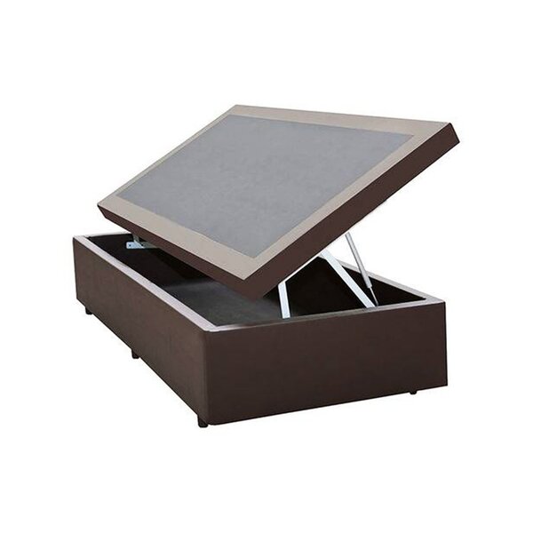 Base Box Baú Solteiro Sintético Marrom - 39x78x188