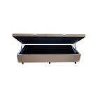 Base Box Baú Solteiro Sp Móveis Sintético Bege - 39x88x188