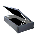 Base Box Baú Solteiro Sp Móveis Sintético Cinza - 39x78x188