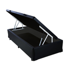 Base Box Baú Solteiro Sp Móveis Sintético Preta - 39x88x188