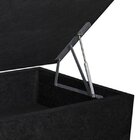 Base Box Baú Solteiro Suede Preta - 39x88x188