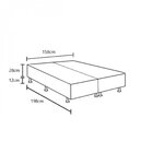 Base Box Bipartido 40x158x198cm Universal Portobel Preto