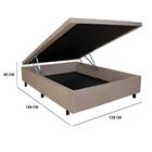 Base Box Casal 138cm Articulada Linho Bege Tana Decor