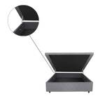 Base Box Casal 138cm Articulado Veludo Cinza Com Pés Tana Dec