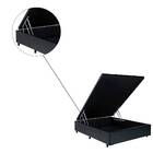 Base Box Casal 138cm Articulado Veludo Preto Tana Decor