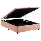 Base Box Casal 138cm Articulado Veludo Rose Tana Decor