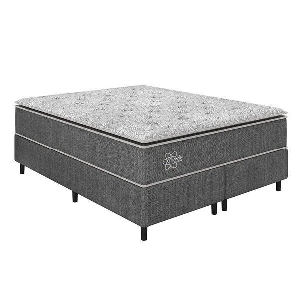 Base Box Casal 138cm Magnétic Cairo Cinza Claro