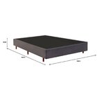 Base Box Casal 138x188x37cm Mannes Cinza