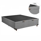 Base Box Casal Baú Hr Moveleira 40cmx138cmx188cm Gold Linho C