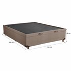 Base Box Casal Baú Hr Moveleira 40cmx138cmx188cm Gold Linho M