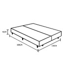 Base Box Casal Bipartido Blindado Sintético Branco