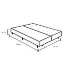 Base Box Casal Bipartido Blindado Sintético Marrom