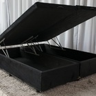 Base Box Casal Bipartido Santo Box Suede 40x138x188 Bege