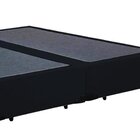 Base Box Casal Bipartido Suede Preto - 27x138x188: Preto