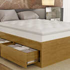 Base Box Casal Com 4 Gavetas Em Madeira Maciça 1,40 Libanesa