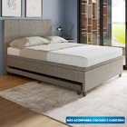 Base Box Casal Com Cama Auxiliar Com Colchão Conjugado Linho