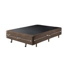 Base Box Casal Com Sapateira 138x188x30cm  Suede Areia Suede