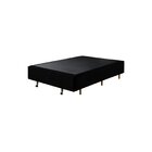 Base Box Casal Com Sapateira 138x188x30cm  Suede Preto Suede